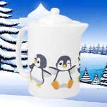 schattige pinguïn houdt van dier theepot<br><div class="desc">schattige pinguïn houdt van theepot</div>