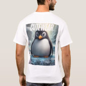 Schattige pinguïn in bloementuin - Schattige Aesth T-shirt (Achterkant)
