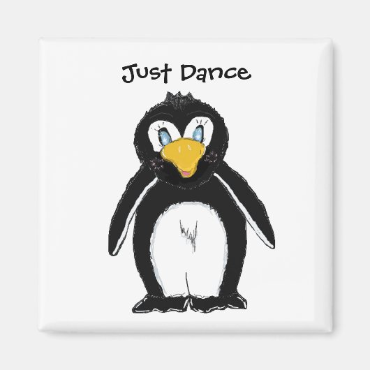 Schattige Pinguïn - Just Dance Magneet (Voorkant)