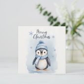 "Schattige Pinguïn" Kaart (Staand voorkant)