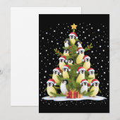 Schattige Pinguïn Kerstboom Grappige Feestdagen Kaart (Voorkant / Achterkant)