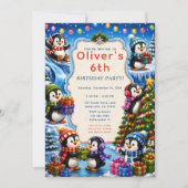 Schattige Pinguïn Kerstfeest Kaart (Voorkant)