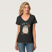 Schattige Pinguïn Kinderen Dier Vogel School Stud T-shirt (Voorkant volledig)
