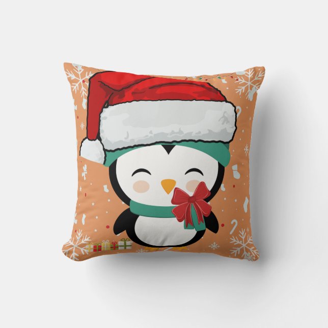 schattige pinguïn kussen (Voorkant)