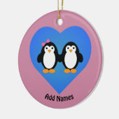 Schattige pinguïn Love Keramisch Ornament (Links)