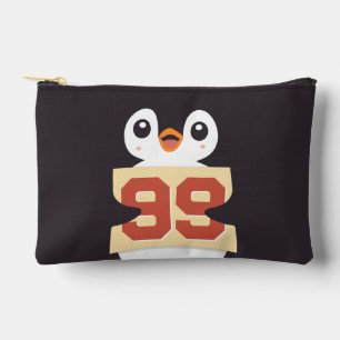 Schattige Pinguïn met een Bord Etui