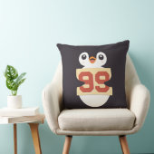 Schattige Pinguïn met een Bord Kussen (Stoel)