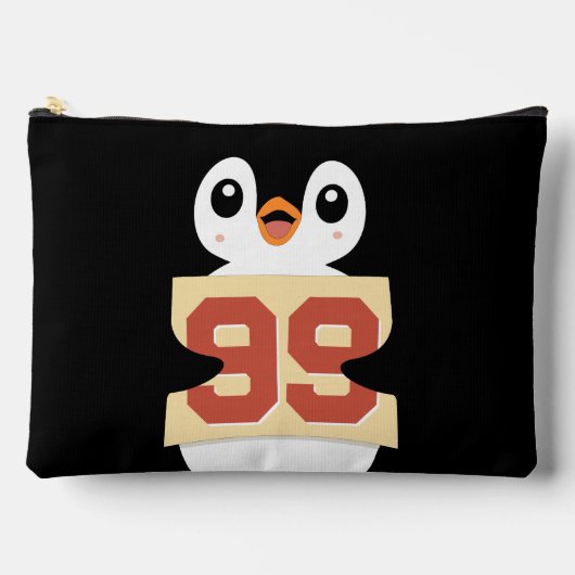 Schattige pinguïn met een bordje etui (Voorkant)
