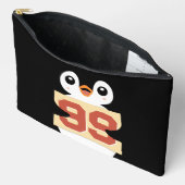 Schattige pinguïn met een bordje etui (Open)