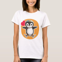 Schattige pinguïn met een skateboard
