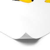 schattige pinguïn met ijs poster (Hoek)
