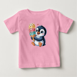 Schattige Pinguïn met IJshoorn Lekker Kinder T-Shi