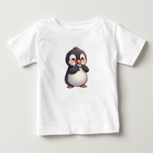 Schattige Pinguïn met Vis (Voorkant)