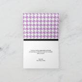 Schattige Pinguïn Paarse & Witte Houndstooth Kaart (Binnen)