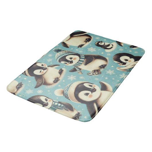 Schattige pinguïn patroon Badmat (Gekanteld)