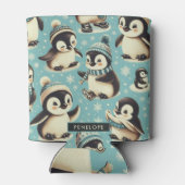  Schattige pinguïn patroon Blikjeskoeler (Achterkant)