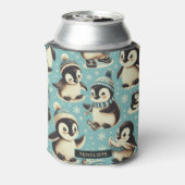  Schattige pinguïn patroon Blikjeskoeler (Blikje Achterkant)