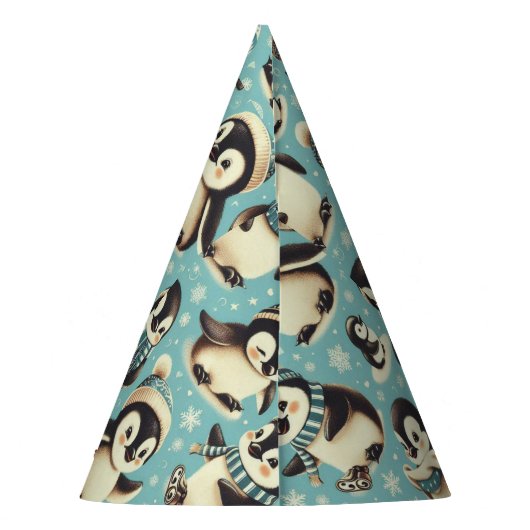 Schattige pinguïn patroon Feesthoedjes (Achterkant)