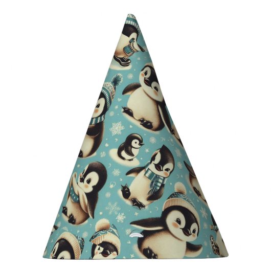 Schattige pinguïn patroon Feesthoedjes (Rechts)
