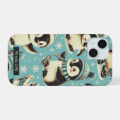  Schattige pinguïn patroon iPhone 15 Case (Achterkant horizontaal)