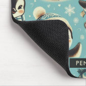  Schattige pinguïn patroon Muismat (Hoek)