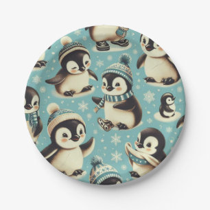 Schattige pinguïn patroon Papieren Bordje