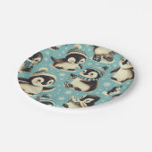  Schattige pinguïn patroon Papieren Bordje (Gekanteld)