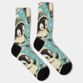  Schattige pinguïn patroon Sokken (Rechts)