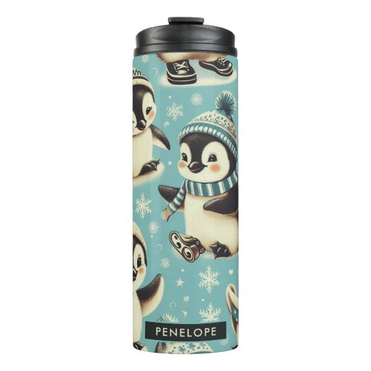 Schattige pinguïn patroon Thermosbeker (Voorkant)