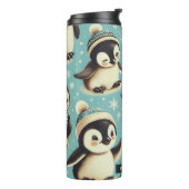 Schattige pinguïn patroon Thermosbeker (Gedraaid links)