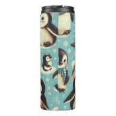 Schattige pinguïn patroon Thermosbeker (Achterkant)