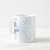 Schattige pinguïn Persoonlijke naam kerst Koffiemok (Voorkant links)