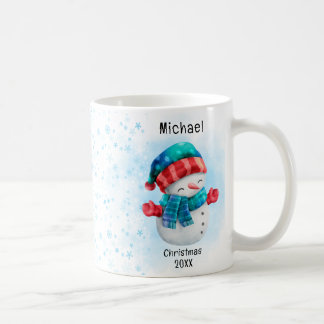Schattige pinguïn Persoonlijke naam kerst Koffiemok
