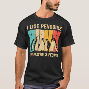 Schattige Pinguïn Retro Pinguïn T-shirt