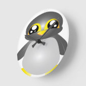 schattige pinguïn ronde klok (Hoek)