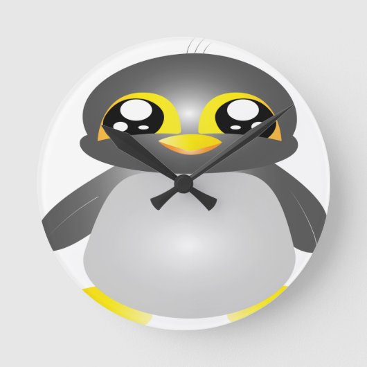 schattige pinguïn ronde klok (Voorkant)