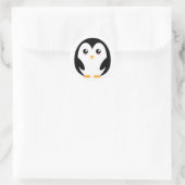 schattige pinguïn ronde sticker (Tas)