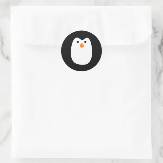 schattige pinguïn ronde sticker (Tas)