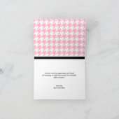Schattige Pinguïn Roze & Witte Houndstooth Kaarten (Binnen)