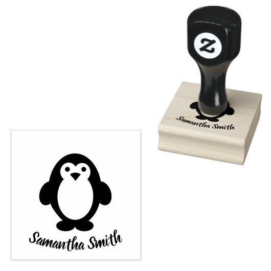 Schattige pinguïn rubberstempel (Gestempeld)