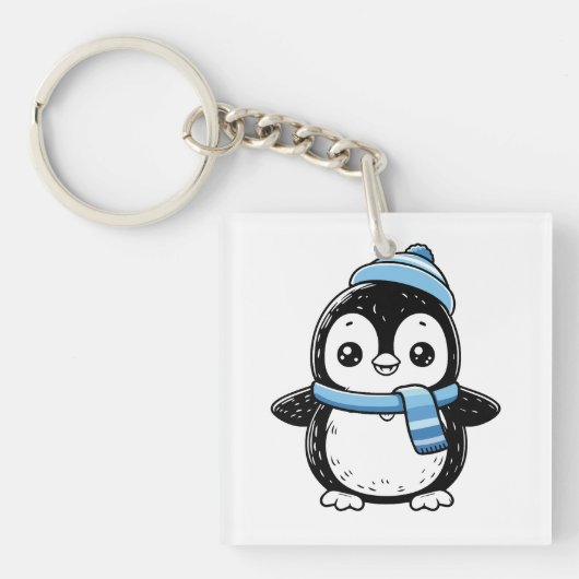 schattige pinguïn sleutelhangers (voorkant)