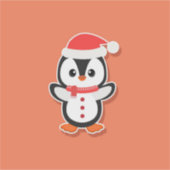 schattige pinguïn Sticker Sheet Grootte: 14" x 14" (Voorkant)