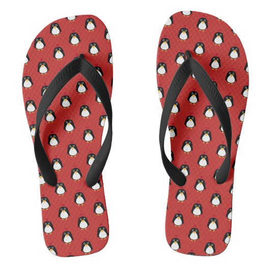 Schattige pinguïn teenslippers (Voetbed)