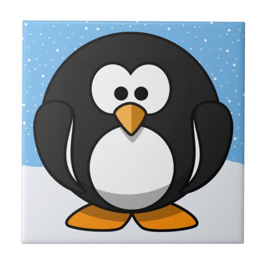 Schattige pinguïn tegeltje (Voorkant)