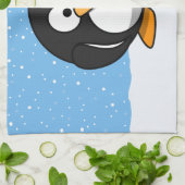 Schattige Pinguïn Theedoek (Gevouwen)