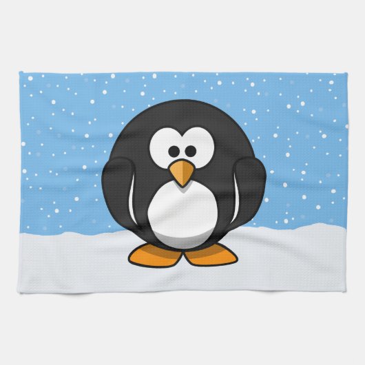 Schattige Pinguïn Theedoek (Horizontaal)