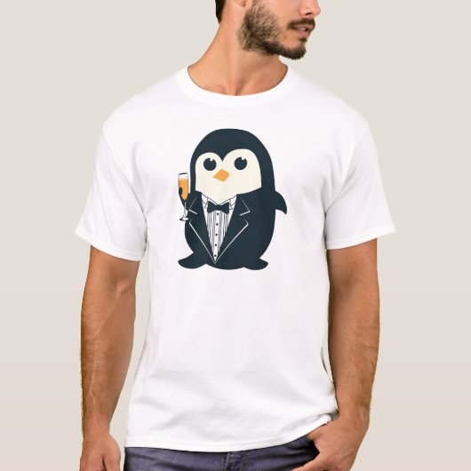 schattige pinguïn tuxedo schattig t-shirt (Voorkant)