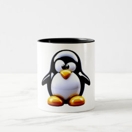 Schattige Pinguïn Tweekleurige Koffiemok