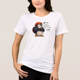 Schattige Pinguïn Verzamel Momenten Niet Dingen Re Tri-Blend Shirt