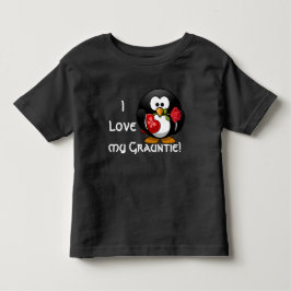 Schattige pinguïn zegt: "Ik hou van mijn Grauntie! Kinder Shirts